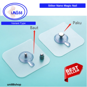 Stiker Gantungan Tempelan Dinding Hook Paku Baut Tempel Tembok Magic Nail Serbaguna