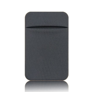 Cell phone card holder for back of phone stretchy stick on wallet pocket credit card ID case pouch sleeve self adhesive sticker for iPhone Samsung Galaxy Android-Dark Green & Blue Gray & Black