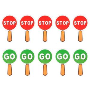 10 miếng hai mặt dừng lại và đi ký Biển hiệu an toàn giao thông qua báo hiệu dừng xe bảo vệ cho sự kiện trường học kiểm soát bên đường