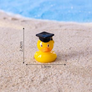 DIRKI Cute Mini Duck Figurines DIY Resin Crafts Micro Landscape Decoration Kids Gift Cartoon Duck Figurines Miniature Home  Decor