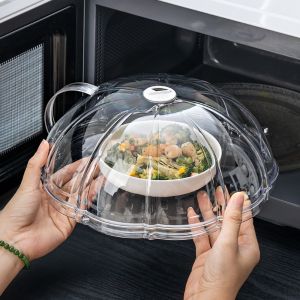 HISTO with Adjustable Air Holes Microwave Oven Cover Food-grade Transparent Outdoor Bread Food Lid Multipurpose Plastic Bowl Cover Kitchen