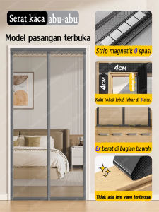 ARIDOO Tirai pintu magnetik anti nyamuk 120x210cm Tirai Pintu Magnet Anti Nyamuk Anti gores dan tahan aus Anti nyamuk Mudah dipasang Gorden pintu anti nyamuk magnet