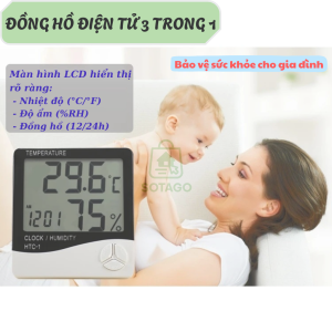 Nhiệt Ẩm Kế Mini Treo Tường/Để Bàn -Máy Đo Nhiệt Độ Độ Ẩm Điện Tử Mini  -Đồng Hồ Đo Nhiệt Ẩm Kỹ Thuật Số Để Bàn/Treo Tường -Nhiệt Ẩm Kế Đa Năng Hiển Thị LCD