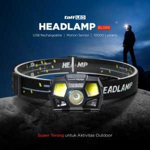 TaffLED Headlamp Senter Kepala led super terang anti air tahan lama USB 10000 Lumens - BL066
