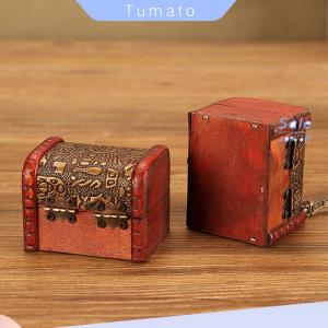 Tumato 1PC Antique MINI wood Treasure chest กล่องเก็บเครื่องประดับ ORGANIZER BOX กล่องของขวัญ