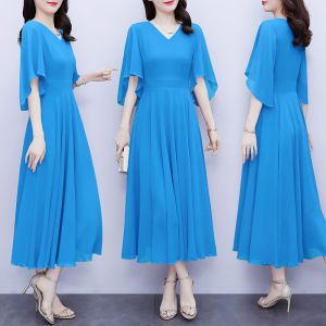 IBeauty Long Dress for Women Plus Size Elegant Chiffon Slim Fit Gown 8075