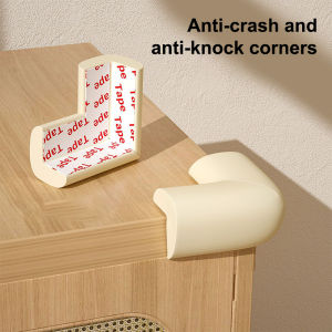 [caichuitan] แผ่นรองป้องกันมุมโต๊ะเด็ก4ชิ้นแผ่นรองขอบเฟอร์นิเจอร์เด็กแผ่นโฟมกันการชน