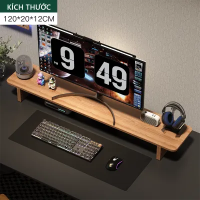 Kệ để màn hình máy tính bằng gỗ MDF Kệ kê màn hình máy tính đa năng - GA28
