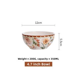 OMK French Vintage Style Ceramic Bowl 350ML And 800ML