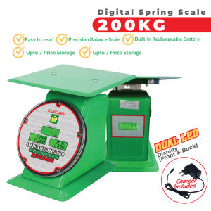 150KG 200KG Digital Spring Scale Double Display Weight Electronic Rechargeable Weighing Pricing Scale Timbang Berat