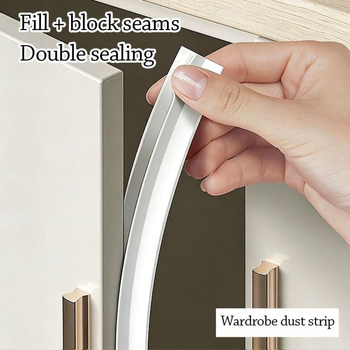 SAVVYSHELF 2.8M Cabinet Door Dust Strips TPE Self-Adhesive Seal Strip ...
