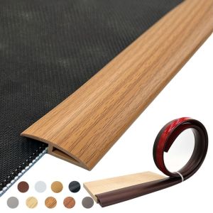 INTOONE Carpet to Tile Floor Transition Strip Self Adhesive Wear-resistant Edging Trim Strip PVC Threshold Cover Doorway