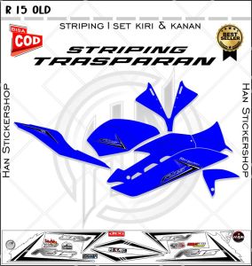Cod Striping Variasi Yamaha R 15 Variasi Sticker Trasparan Dengan Deasin Elgan/Curex