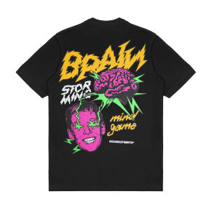 House of Smith Kaos Pria Lengan Pendek - Mind Game Black - T Shirt