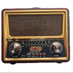 RAISENG R-2055BT FM AM SW 3 Band Vintage Retro Radio Rechargeable Radio With USB SD TF W Bluetooth Function Wooden Radio