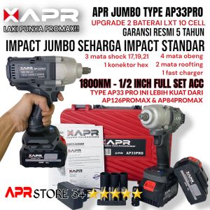 COD APR bor Impact Wrench Jumbo 1800nm AP33+ pembuka roda ban motor mobil cvt brushless ORIGINAL