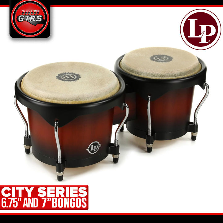 XDrum Bongo Club Standard Vintage Sunburst - Bongos Professionali In Legno - Foto 3