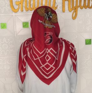 kerudung segiempat terbaru 2026 hijab 17 agustus jilbab motif republik indonesia