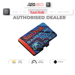 SanDisk GamePlay microSD (128GB/256GB/512GB/1TB) C10 V30 U3 190MB/s A2 Card (Support AAA/3D/VR game graphics)