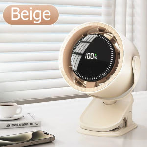 BHQ Desktop Bladeless Fan Wall Mounted USB Circulation Fan Clip Portable Digital Display High Speed