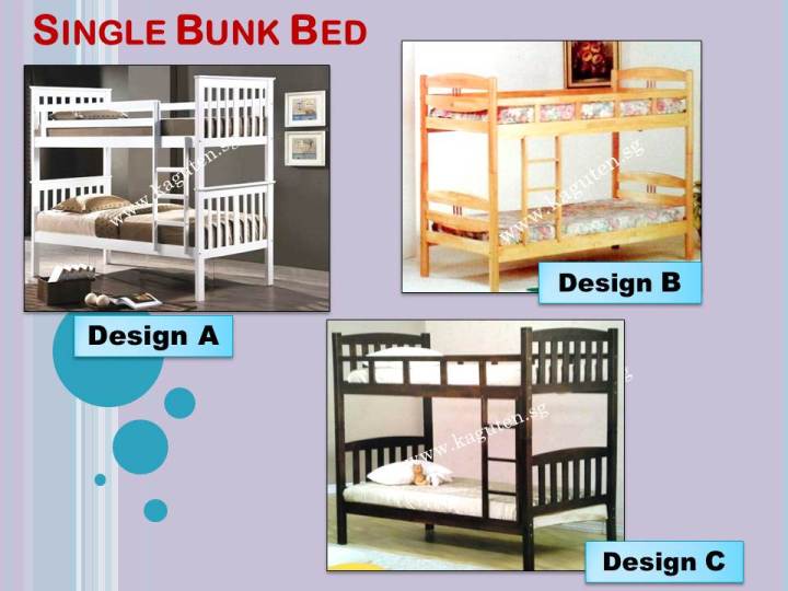 Bunk Bed Single 3ft. Wooden Bunk Bed Single Double Decker Bed with ...