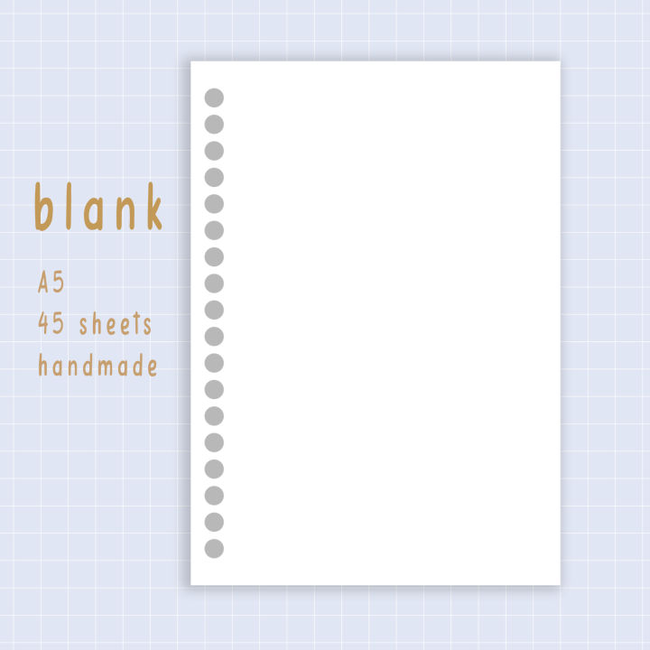 A5 Loose Leaf Refills 20 holes handmade Lazada PH