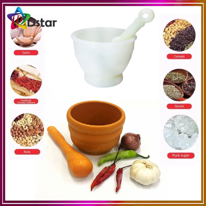 MORTAR Garlic Press Ginger Herbs Pepper Spice Pounder Mortar Kitchen