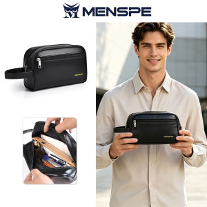 MENSPE Cosmetic Bag PU Bag Large Capacity Bag Makeup Pouch Handbag Organizer Large Capacity Cosmetic Bag Wash Bag Pocketed Separation For Makeup Skincare Product