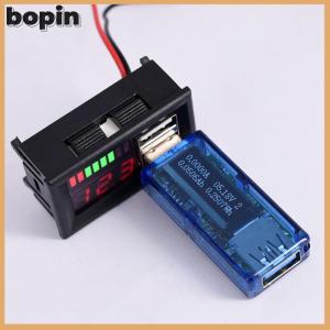 Bopin Car12V Battery Voltage And Power Display Meter Digital Car Battery Voltmeter LED Battery Charge Level Indicator Lead-acidLithium