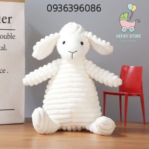 Cừu bông ngộ nghĩnh cho bé màu trắng cho bé kích thước 40cm Đồ chơi cầm tay cừu bông cho bé