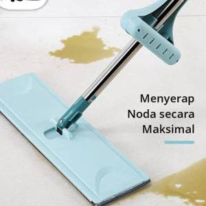 SuperHome ไม้ถูพื้นแบบรีดน้ําและฝุ่นผงในตัว ไม้ถูพื้น พร้อมผ้า 1 ผืน ถูง่ายสบายมือ ไม้ถูพื้นหัวแบน หมุนได้ถึง 360องศา