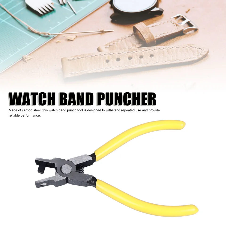 Watch Band Puncher Leather Rubber Strap Punch Plier Carbon Steel
