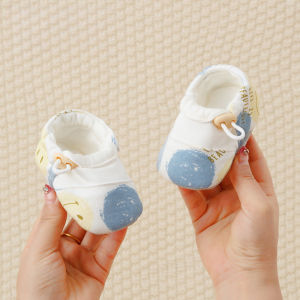 Baby First Walking Shoes Newborn Cotton Learing  Walk Shoes Anti-slip Floor Socks Kasut Bayi