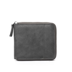 Ví nam bóp nam da xịn nhỏ gọn nhiều ngăn khoá kéo bảo vệ an toàn tiện lợi đựng thẻ atm card holder thời trang Hàn Quốc