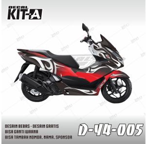 Decal Sticker PCX 160 desain simple Merah Hitam Y4-005 Y4-006 Y4-010 Y4-028