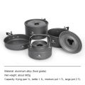 CAMELCROWN Portable Aluminum Alloy Lightweight Camping Pot Set Outdoor Picnic Hiking Cooking Pan Pot Kettle Cookware Set Folding Storage. 