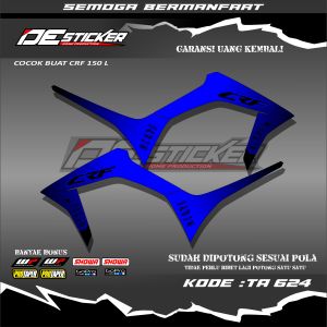 Striping Sticker Variasi Motor Honda CRF 150 L Stiker List Semi Full Original sudah Laminasi glosy Satu Set Kanan Kiri Kode TA624