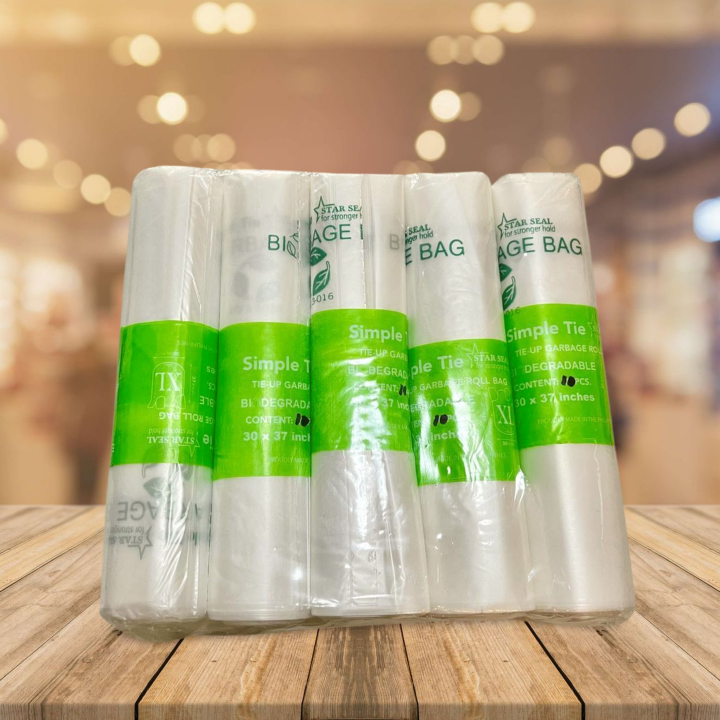 High Quality and Eco-Friendly Simple Tie Clear Biodegradable Garbage Bag in  Pack (Matibay na, Mura Pa) Lazada PH