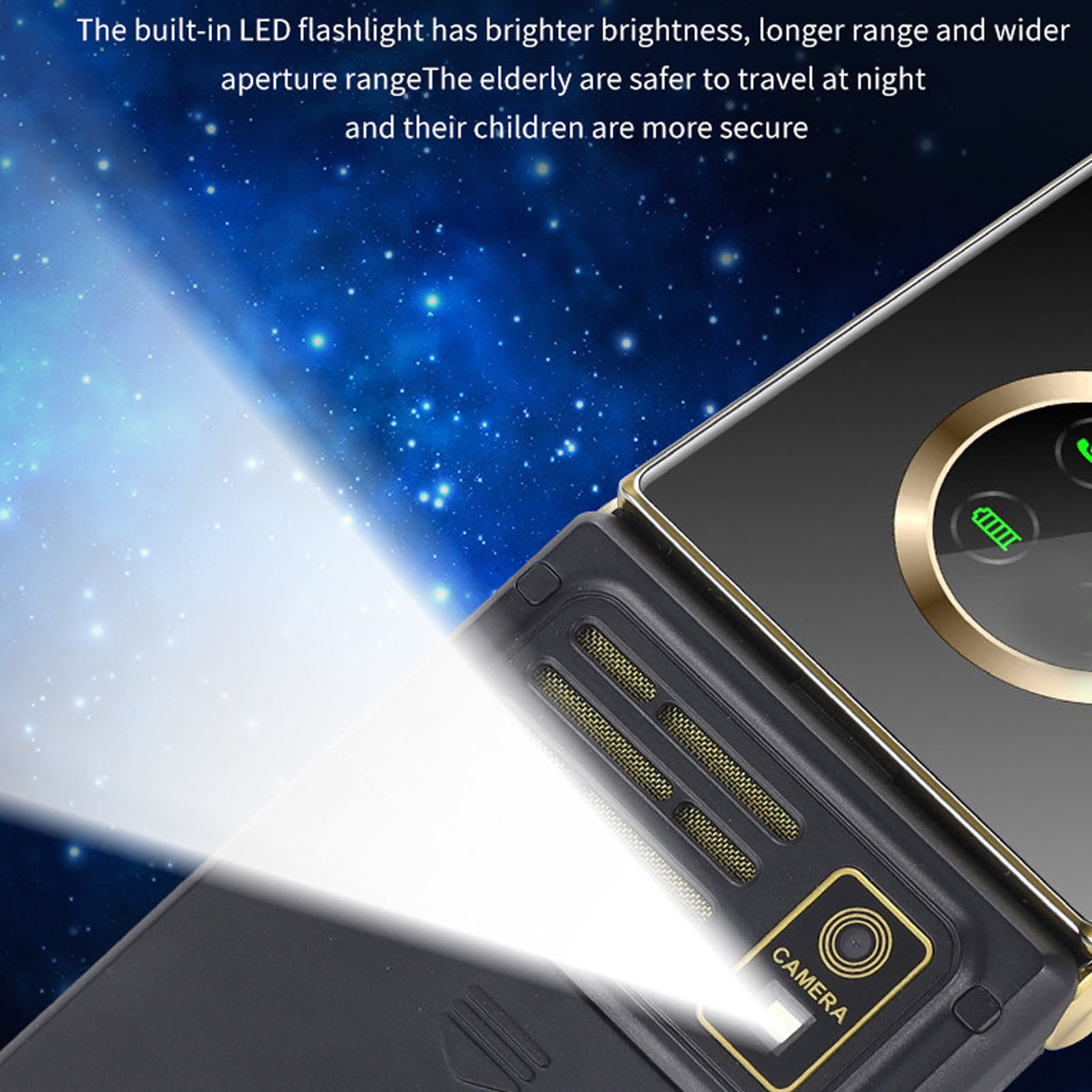 Nannigr Flip Seniors Phone 5900mAh Battery 2G Dual SIM Dual Standby 2 ...