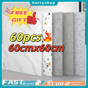 【Free Gift】60pcs 60x60cm Marble Wallpaper Adhesive Waterproof Decor Wall Printed Wallpaper