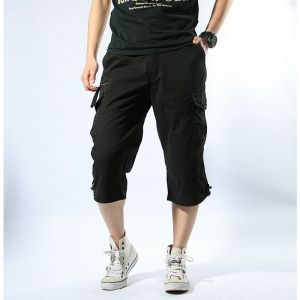 🔥🇲🇾 KOOWOO 🇲🇾🔥3/4 Multi Pockets Men Pants Cargo Plus Size Poket Lelaki Seluar Pendek Saiz Besar