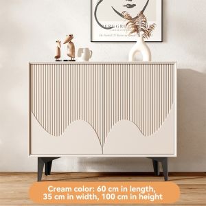 Large Capacity Kitchen Storage Cabinet Dining cabinet cream wind storage cabinet