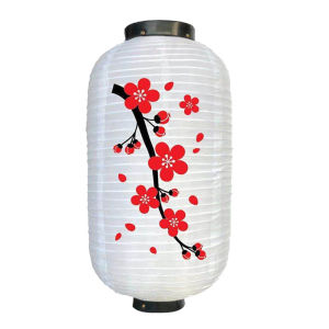 25x45 cm Lampion Capsule Meihwa Japan Kain Sablon 10 INCH
