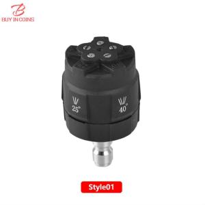 BC หัวฉีดแรงดันสูงสเปรย์ล้างรถ5 In 1ผ้าซักหัว1/4หัวต่อคอมพิวเตอร์การหมุน0/15/25/40/65องศาเครื่องฉีดน้ำแรงดันสูง