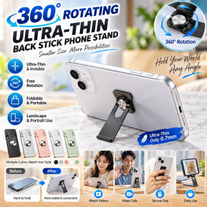 360° Rotating Ultra-Thin Phone Stand Sleek Mobile Holder Compact Smartphone Grip Universal Accessory For All Phones