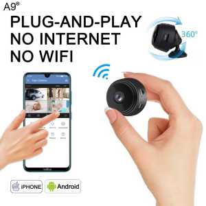 A9 cctv camera connect cellphone no need internet no wifi needed 1080P HD Indoor Mini Wireless cctv