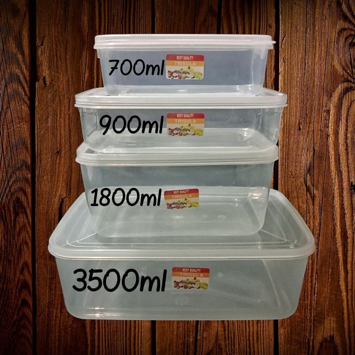 Food Box 3500ml Plastik Kotak Makan 900ml Box Makanan Toples