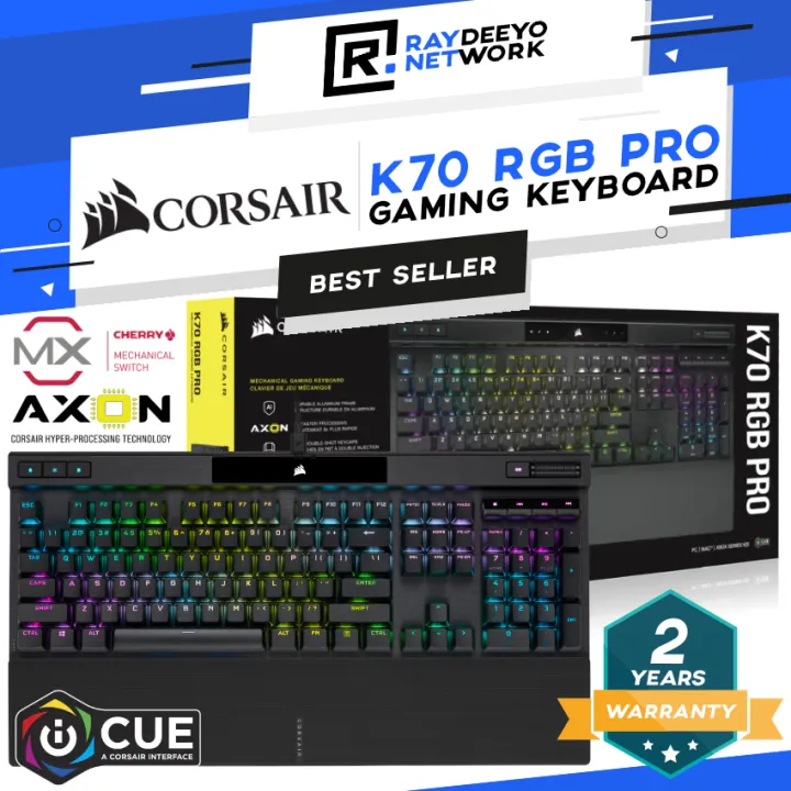 CORSAIR K70 RGB PRO RGB Mechanical Gaming Keyboard [Aluminum Frame/Powered By AXON]