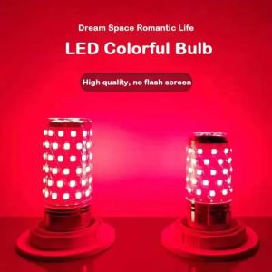 LED bulb E12 E14 E27 12w 16w RGB change colour pink/purple/red/green/blue/yellow romantic decor for living room photograph KTV