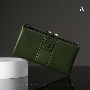 Alona Leather Geisha Wallet -  Dompet Panjang Wanita Kulit Sapi Asli Free Card Holder